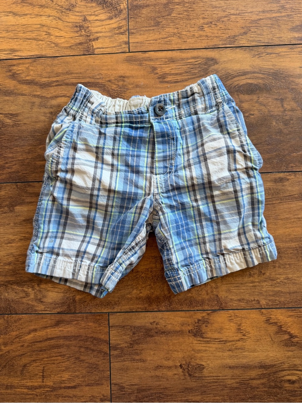 Carter's Blue Plaid Cotton Kids Shorts